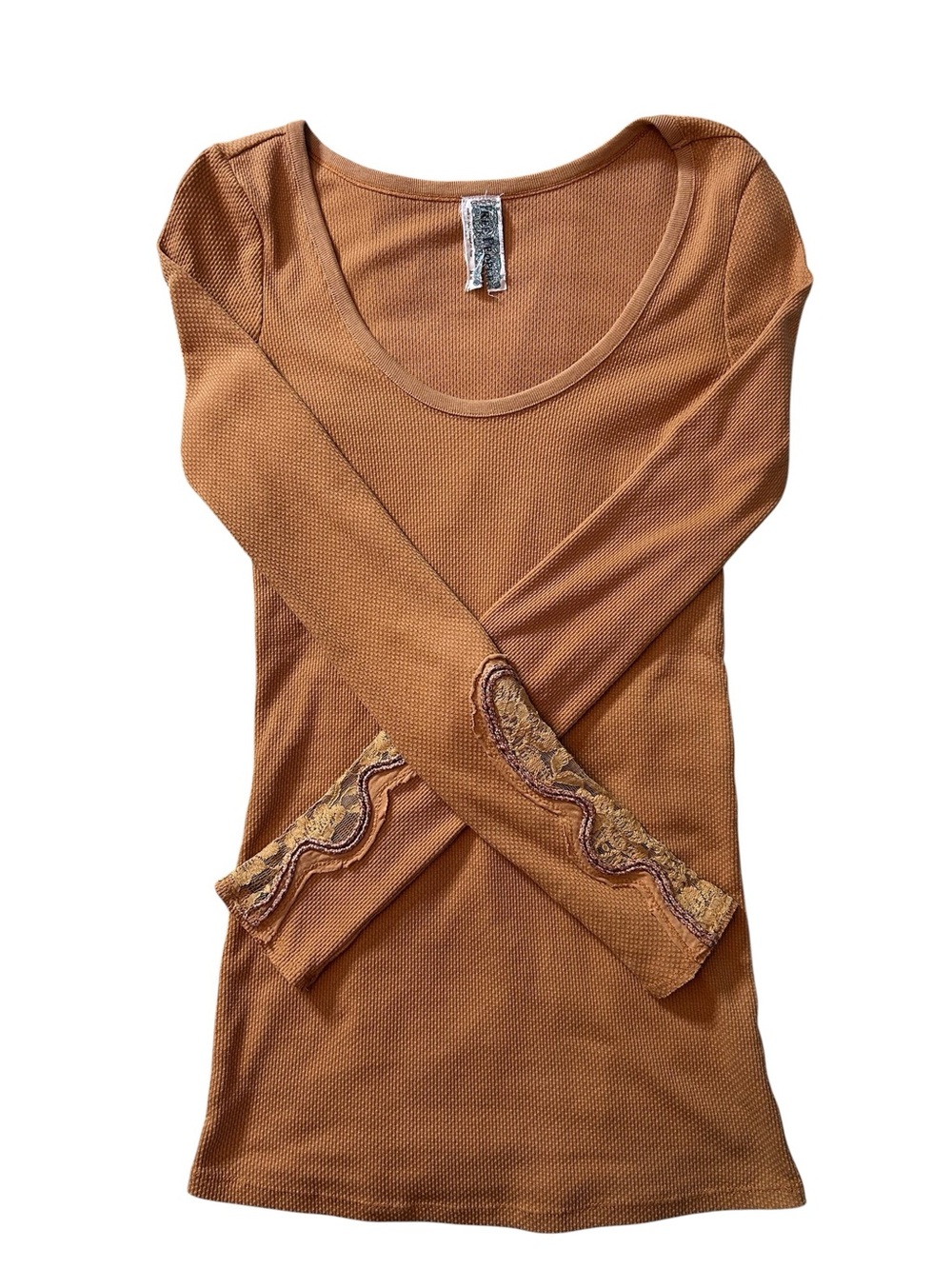 Free People Crafty Cuff Thermal - Size M, Ochre - Picture 4 of 10